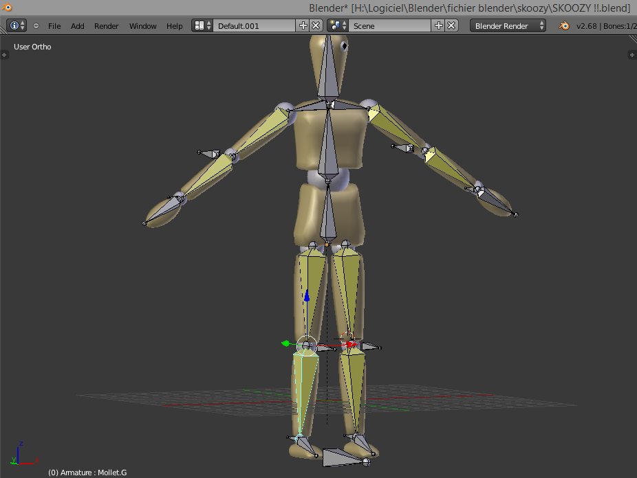 [Blender] Armature Un bone qui se deplace pas par rapport à l